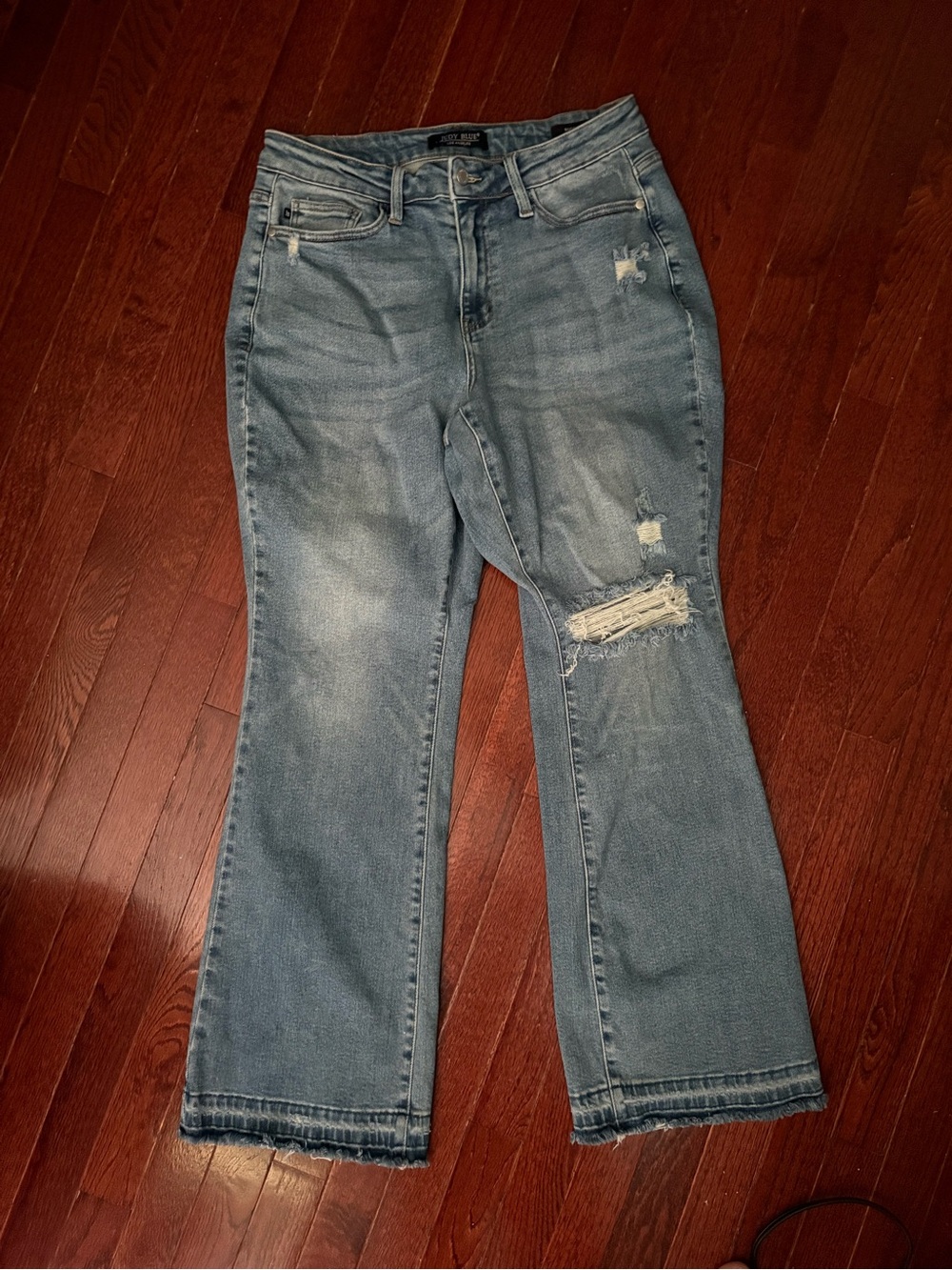 Judy Blue Light Blue Distressed bootcut Jeans